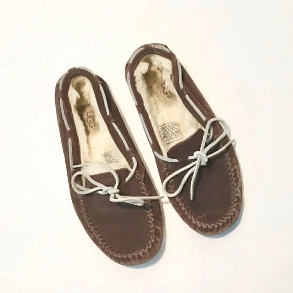 Ugg ** brown leather slippers